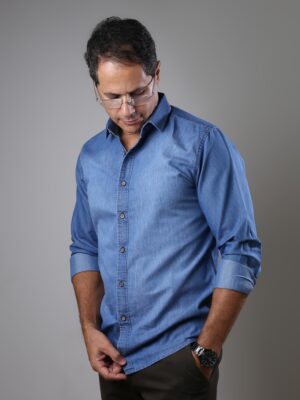 Camisa Masc. REF: 302 - Jeans Claro