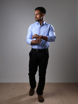 Camisa Masc. REF: 801 - Viena Azul Claro