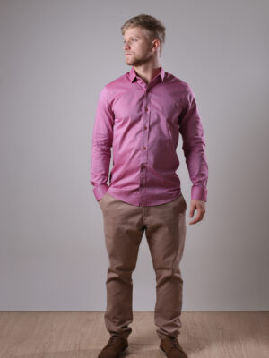Camisa Masc. REF: 511 - Ameixa Fil a Fil