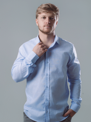 Camisa Flame Masc. Azul