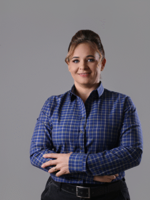 Camisa Xadrez Fem. Marinho