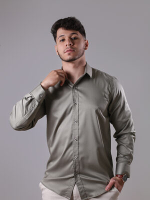 Camisa Premium Lux Xury Masc. Bambu Verde Chronos