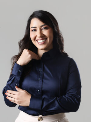 Camisa Tricoline Fem. Azul Marinho